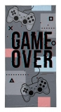 Osuška Game Over grey 70/140