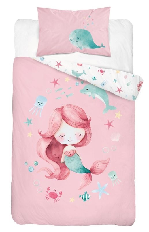 Obliečky do postieľky Morská Víla ružová 100/135, 40/60