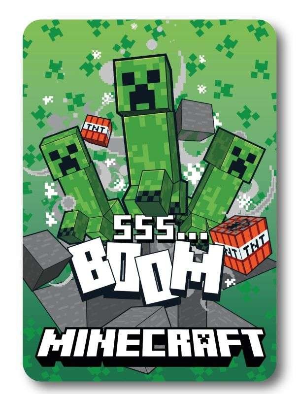 Fleece deka Minecraft Boom 100/140