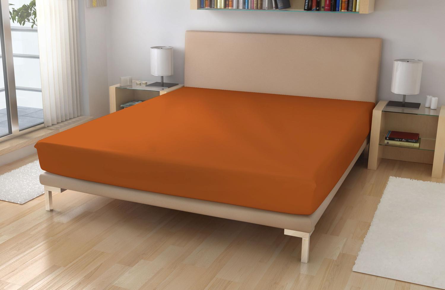 Plachta jersey EXKLUSIVE Svetlo hnedá 90/200