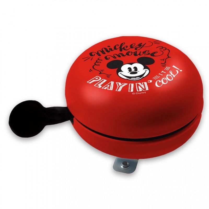 Kovový retro zvonček na bicykel Mickey play in cool