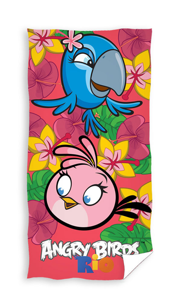 Osuška Angry Birds Rio ružová 70/140