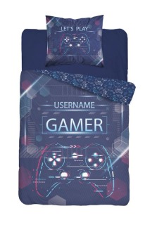 Obliečky Gamer blue 140/200, 70/80