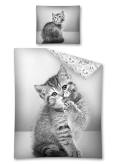Obliečky Sweet Animals mačiatko 140/200, 70/80