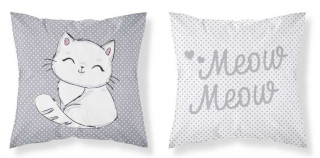 Obliečka na vankúšik Mačička grey 40/40