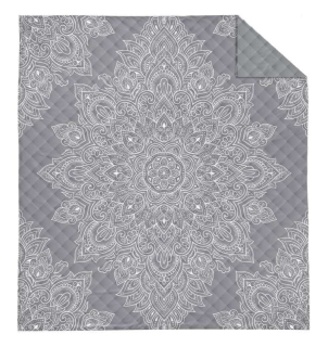 Prehoz na posteľ Mandala grey 220/240