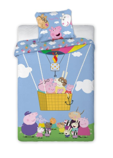 Obliečky Peppa Pig balón 140/200, 70/90