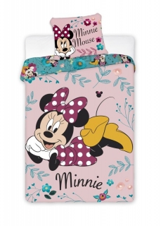 Obliečky Minnie kvety 140/200, 70/90