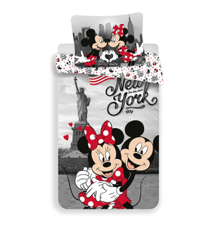 Obliečky Mickey a Minnie v New Yorku Love 140/200, 70/90