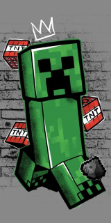 Osuška Minecraft Metro Art Creeper 70/140