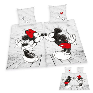 Sada obliečky na dve postele Mickey a Minnie 140/200